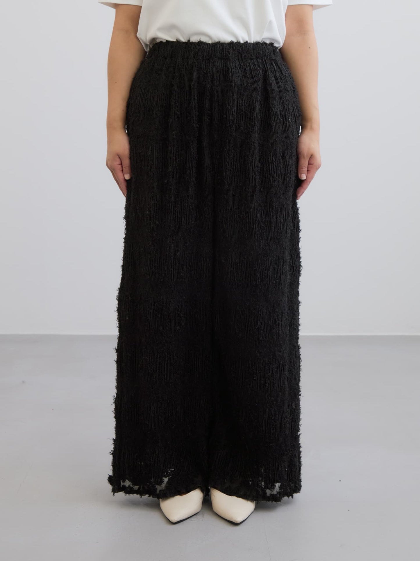 シアージャカードプリーツパンツ-short & regular　[通常]