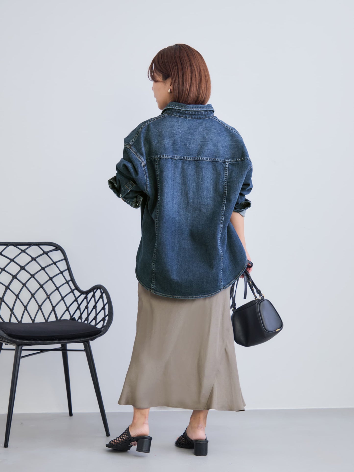 【Healthy DENIM×COHINA】LEMON BALM デニムビッグシャツ　[通常]