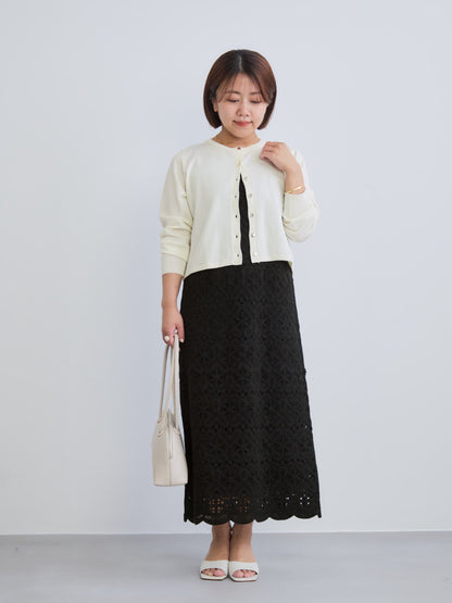 グロッシーゴールドボタンカーディガン　[通常]