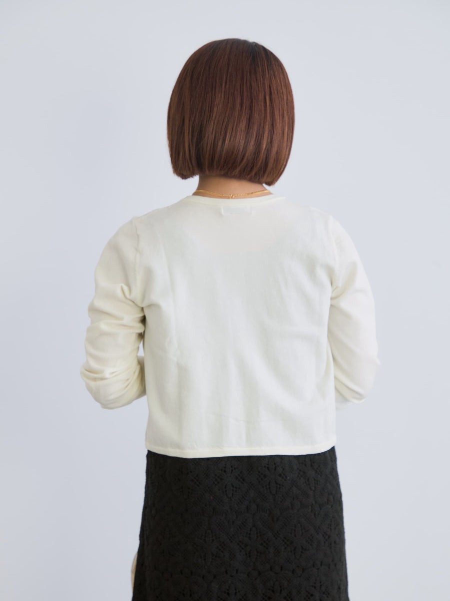 グロッシーゴールドボタンカーディガン　[通常]