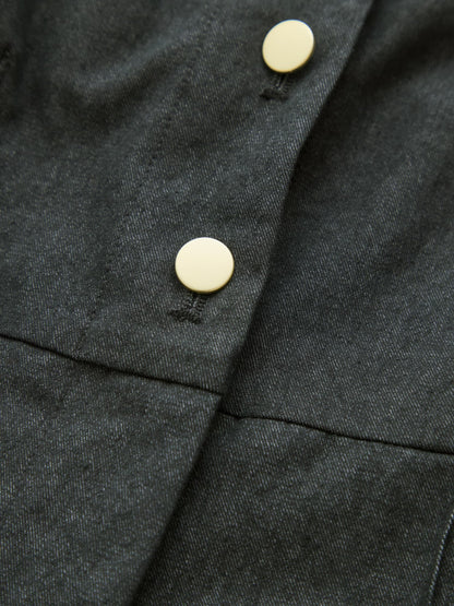 デニムライクオールインワン-short & regular　[通常]