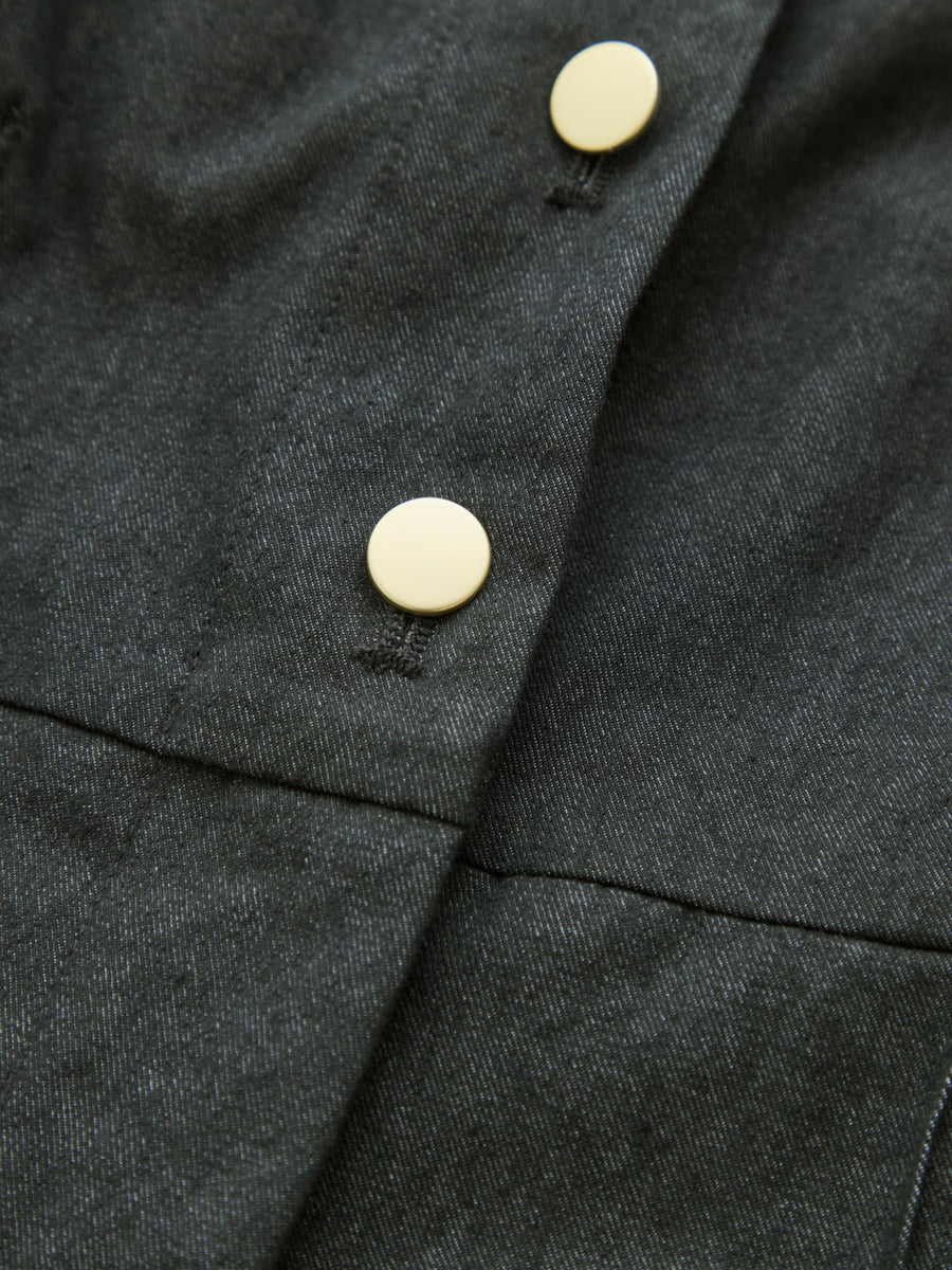 デニムライクオールインワン-short & regular　[通常]