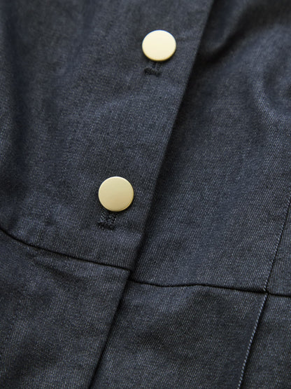 デニムライクオールインワン-short & regular　[通常]