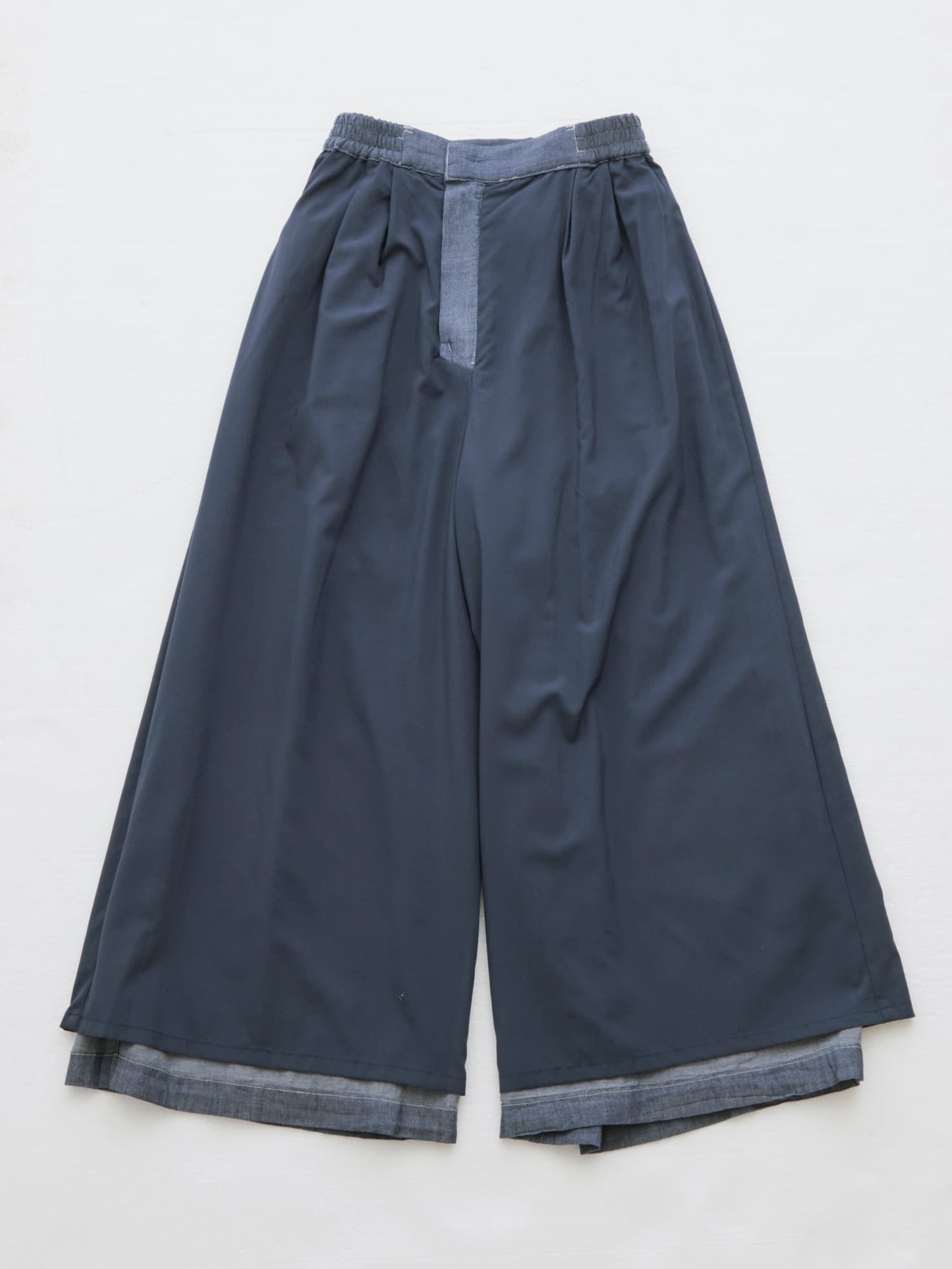 シアーデニムワイドパンツ-short & regular　[通常]