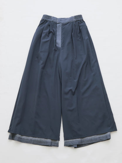 シアーデニムワイドパンツ-short & regular　[通常]