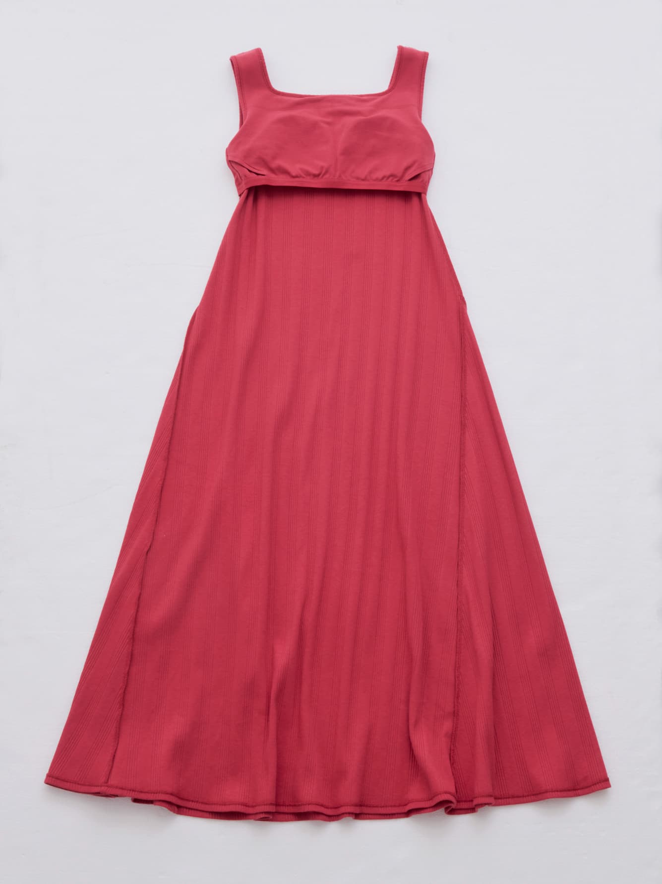 カップ付きスクエアネックワンピース-short & regular　[通常]