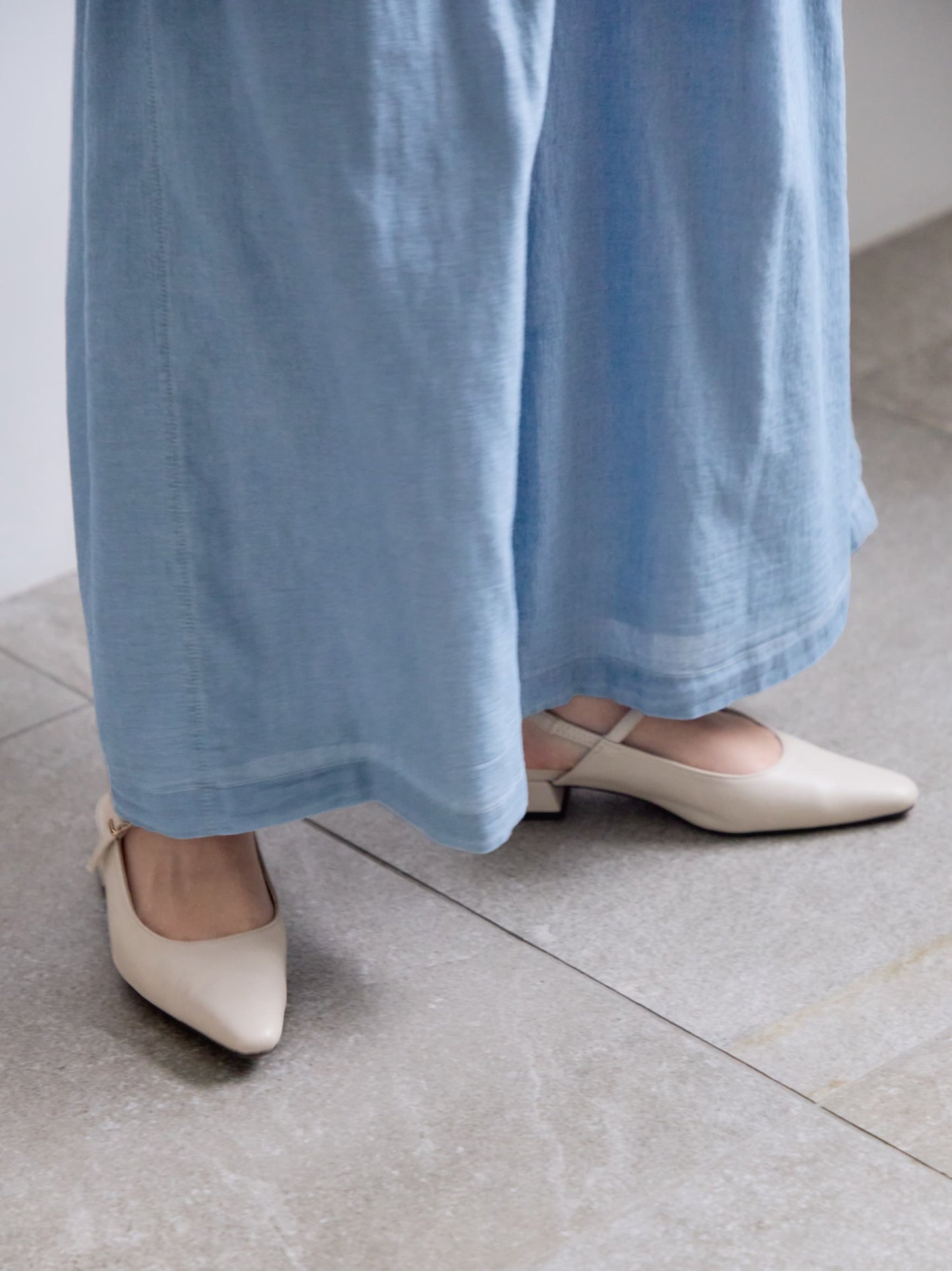 シアーデニムワイドパンツ-short & regular　[通常]