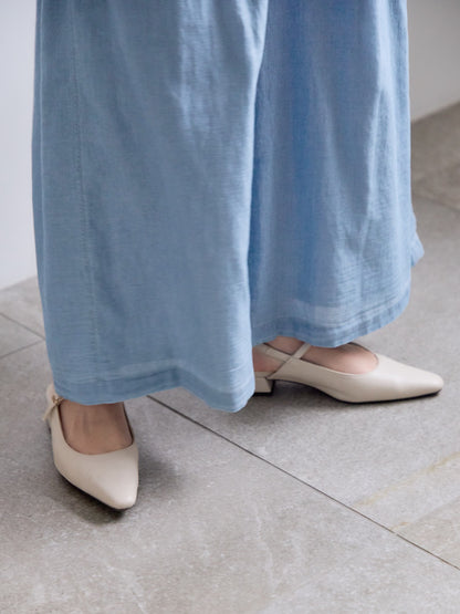 シアーデニムワイドパンツ-short & regular　[通常]