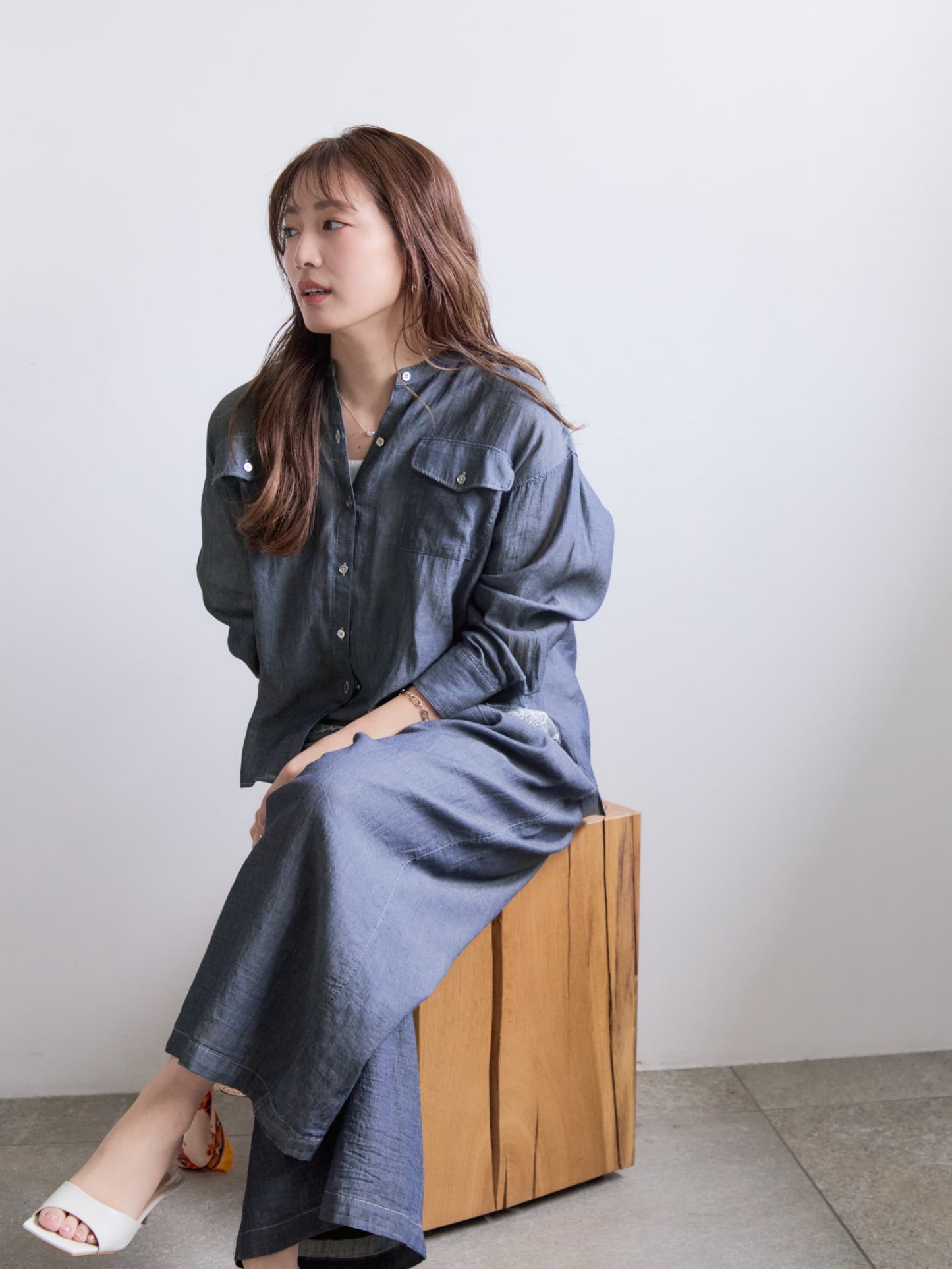 シアーデニムシャツ　[通常]