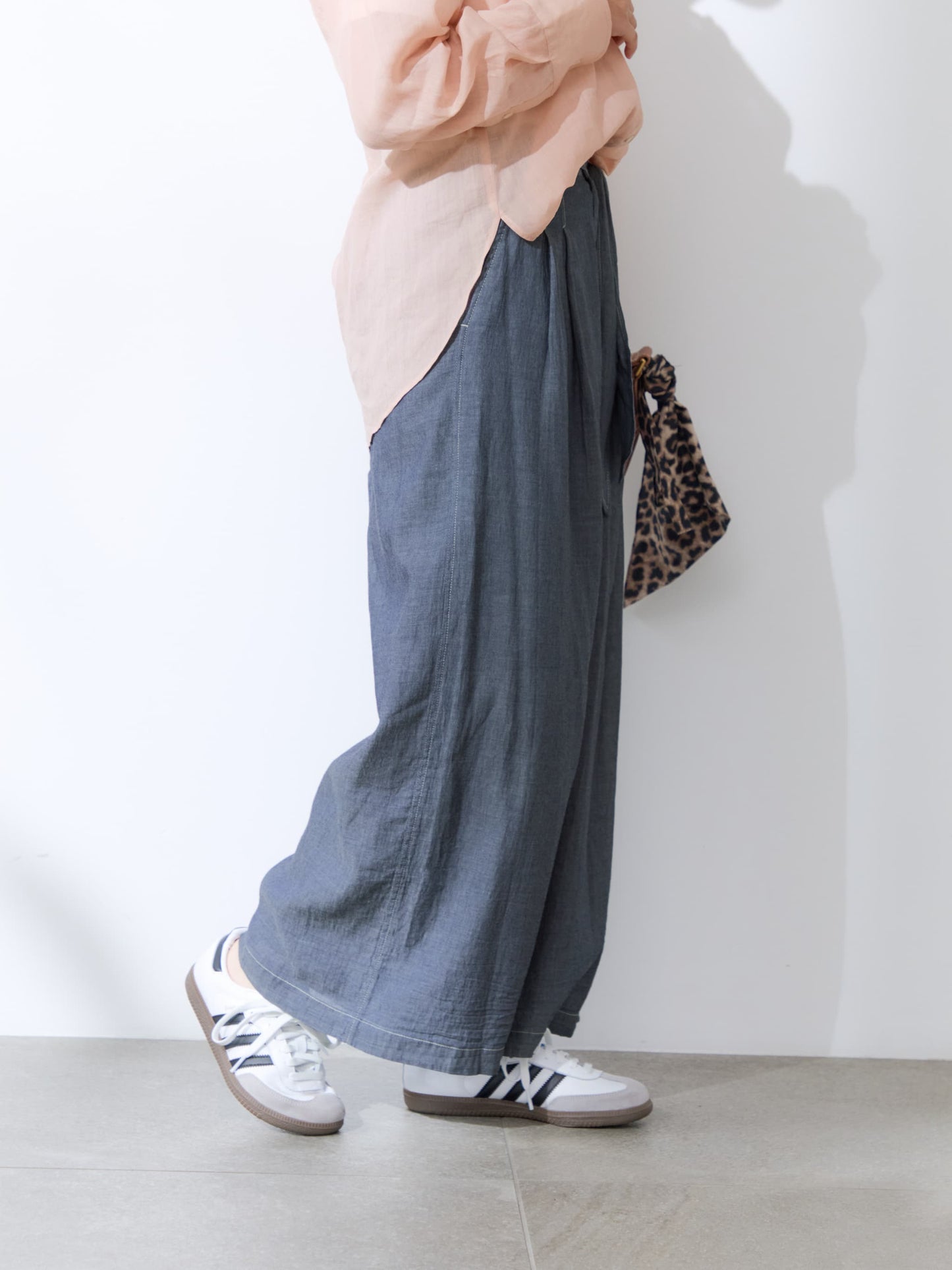 シアーデニムワイドパンツ-short & regular　[通常]