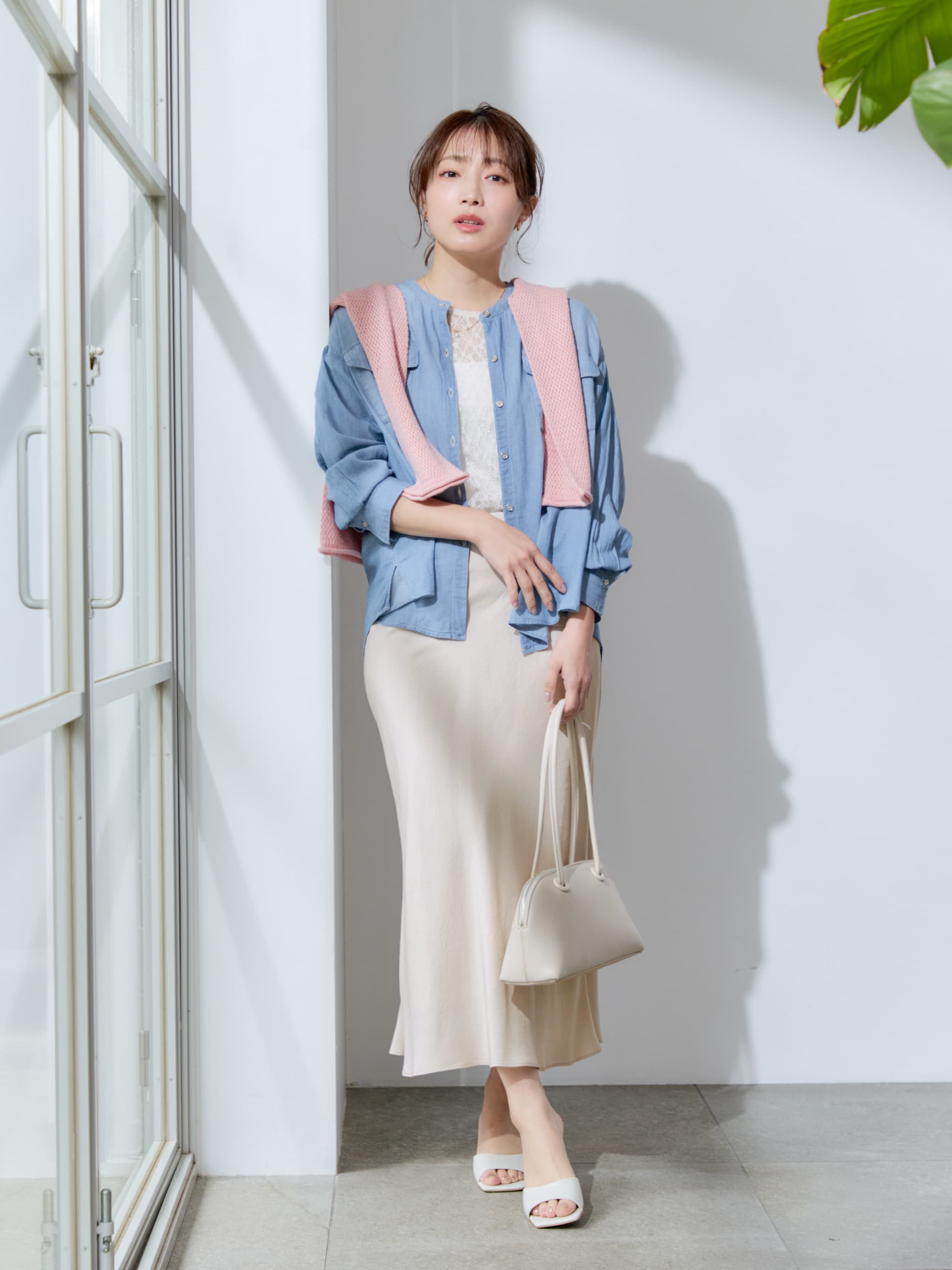 ペーパーヤーンメッシュニット | 小柄・低身長女性向けファッション