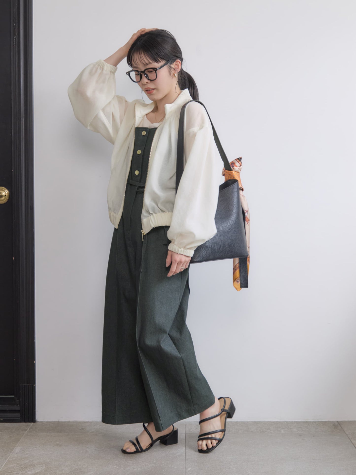 デニムライクオールインワン-short & regular　[通常]