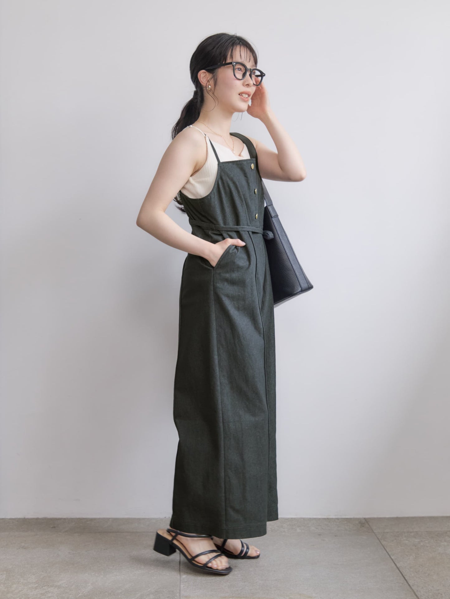 デニムライクオールインワン-short & regular　[通常]