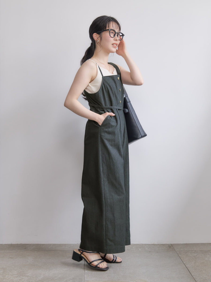 デニムライクオールインワン-short & regular　[通常]