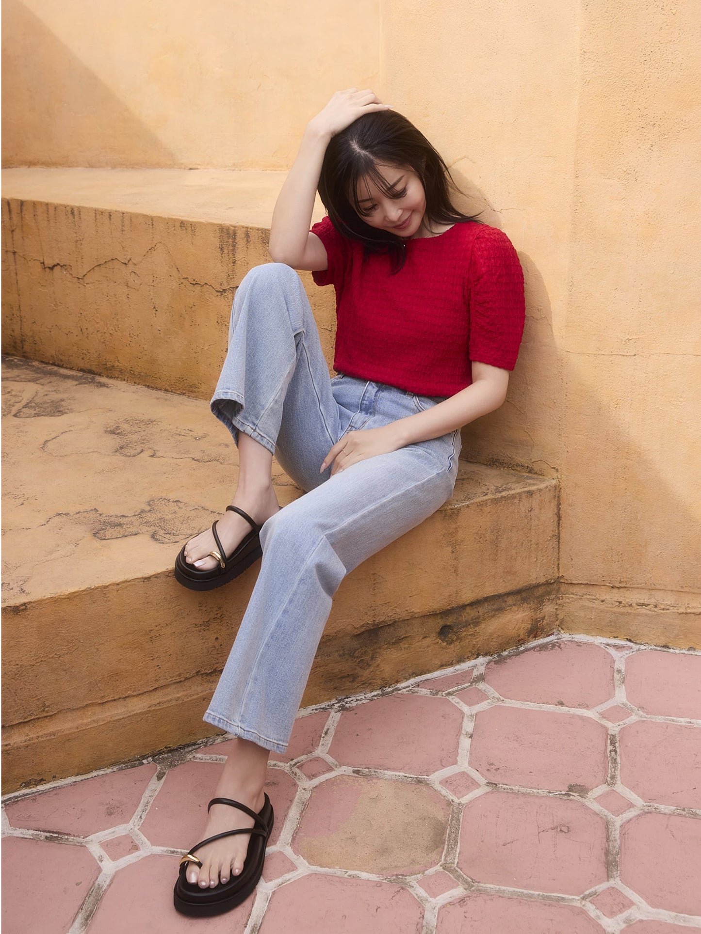 【LE TALONコラボ】厚底メタルサムリングサンダル　[通常]