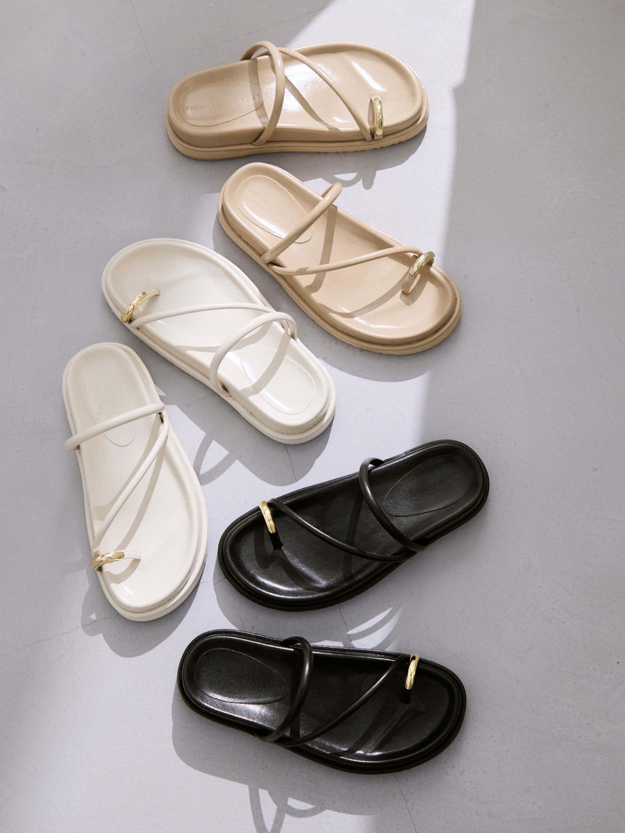 【LE TALONコラボ】厚底メタルサムリングサンダル　[通常]