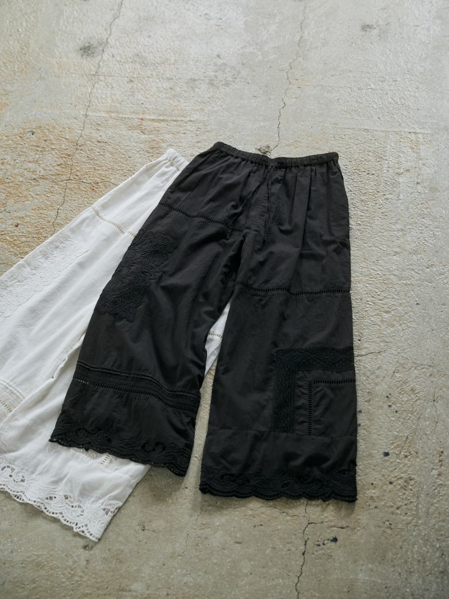 【Made in India】パッチワークエンブロイダリーパンツ-short & regular　[通常]