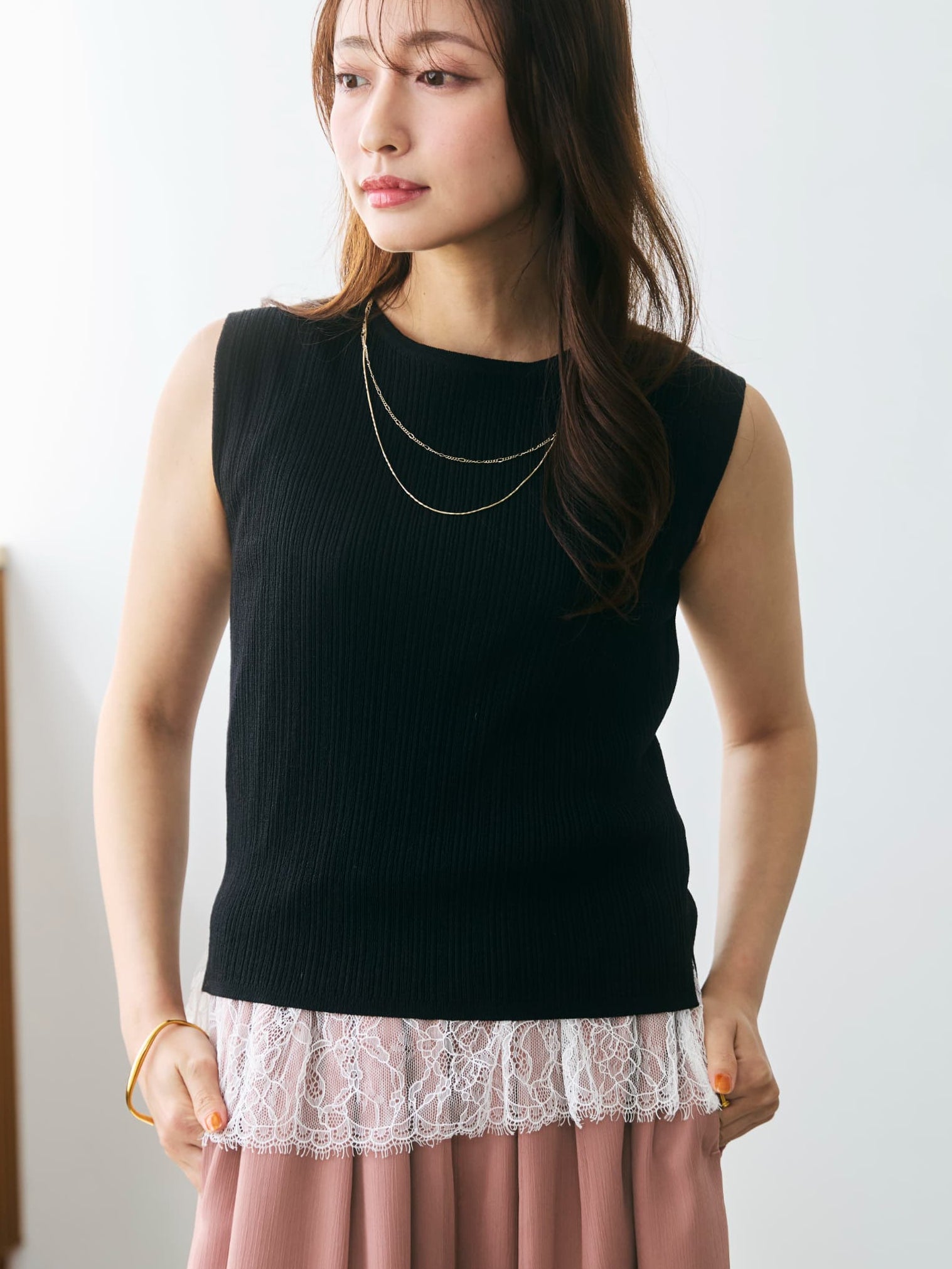 レースドッキングキャミソール | 小柄・低身長女性向けファッション