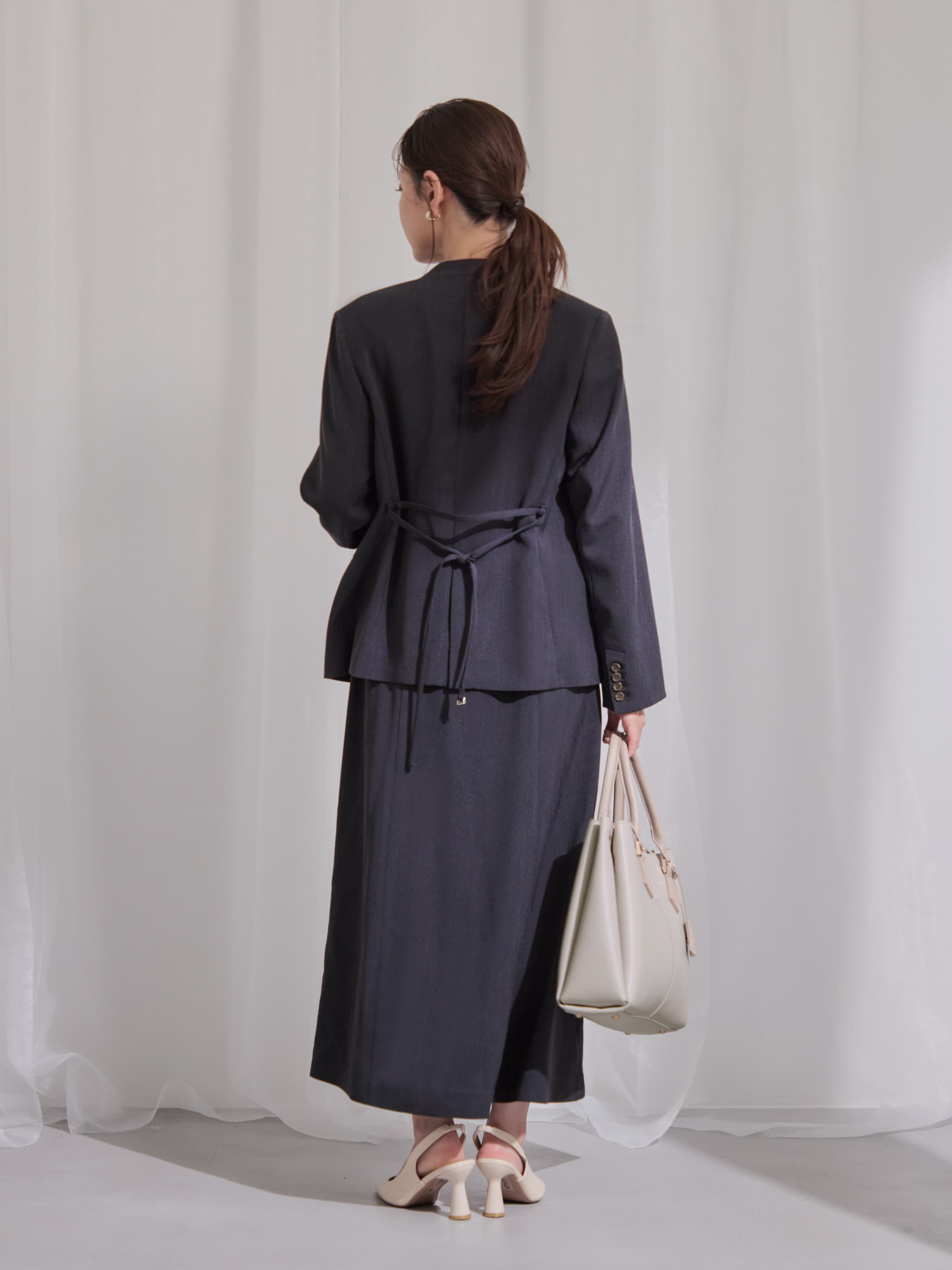 ＹＯＲＩリネンステッチジャケット⭐︎ 手洗い可】トリアセリネンライクジャケット | 小柄・低身長女性向け