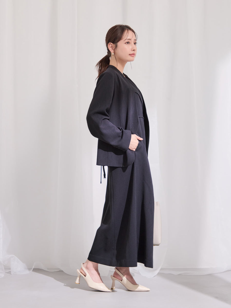 【手洗い可】トリアセリネンライクジレワンピース-short & regular　[通常]