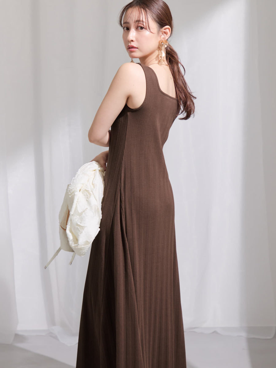 カップ付きスクエアネックワンピース-short & regular　[通常]