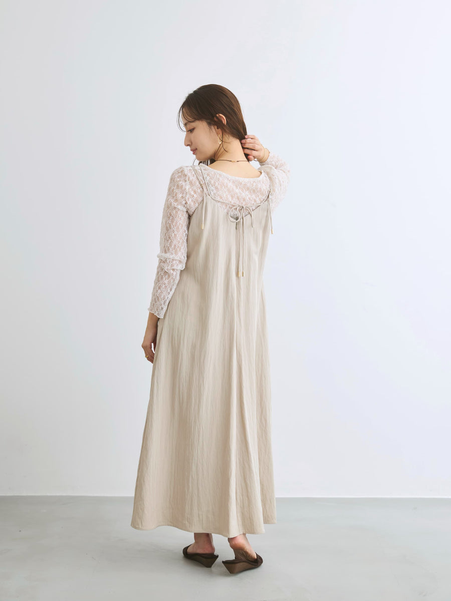 レイヤードデザインキャミワンピース-short & regular　[通常]