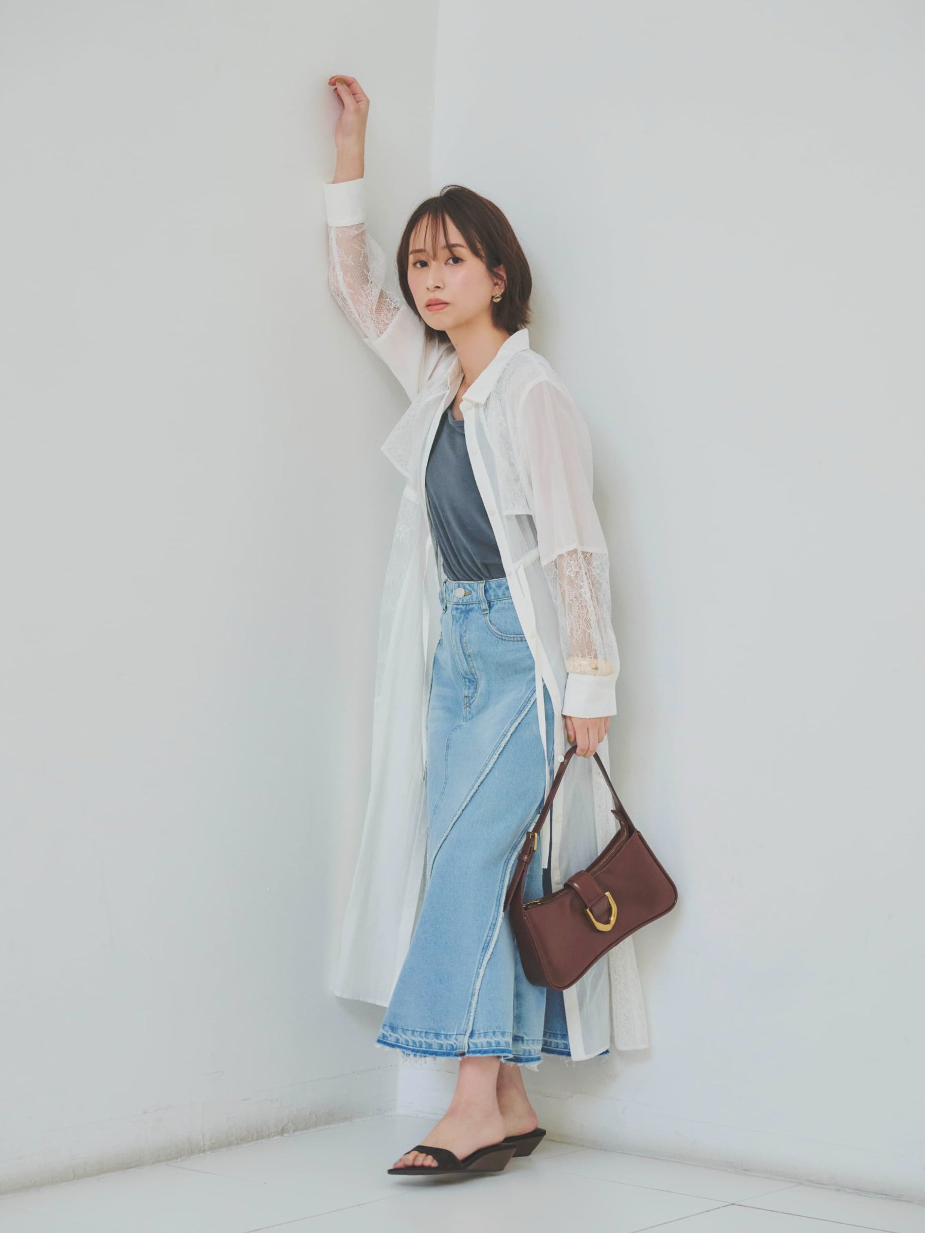 フリンジマーメイドデニムスカート | 小柄・低身長女性向け