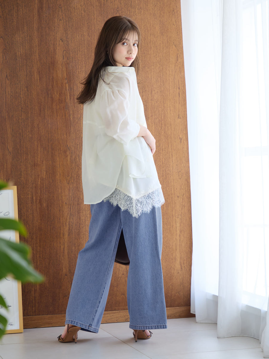 COHINA DENIM フレアワイド-short & regular　[通常]