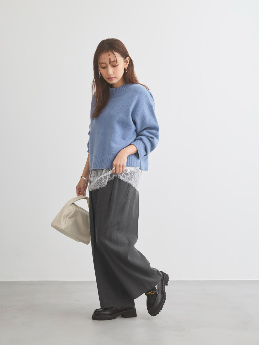 ウールカシミヤボトルネックニット　[通常]