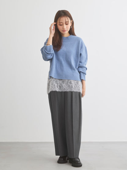 レースドッキングカットソー　[通常]