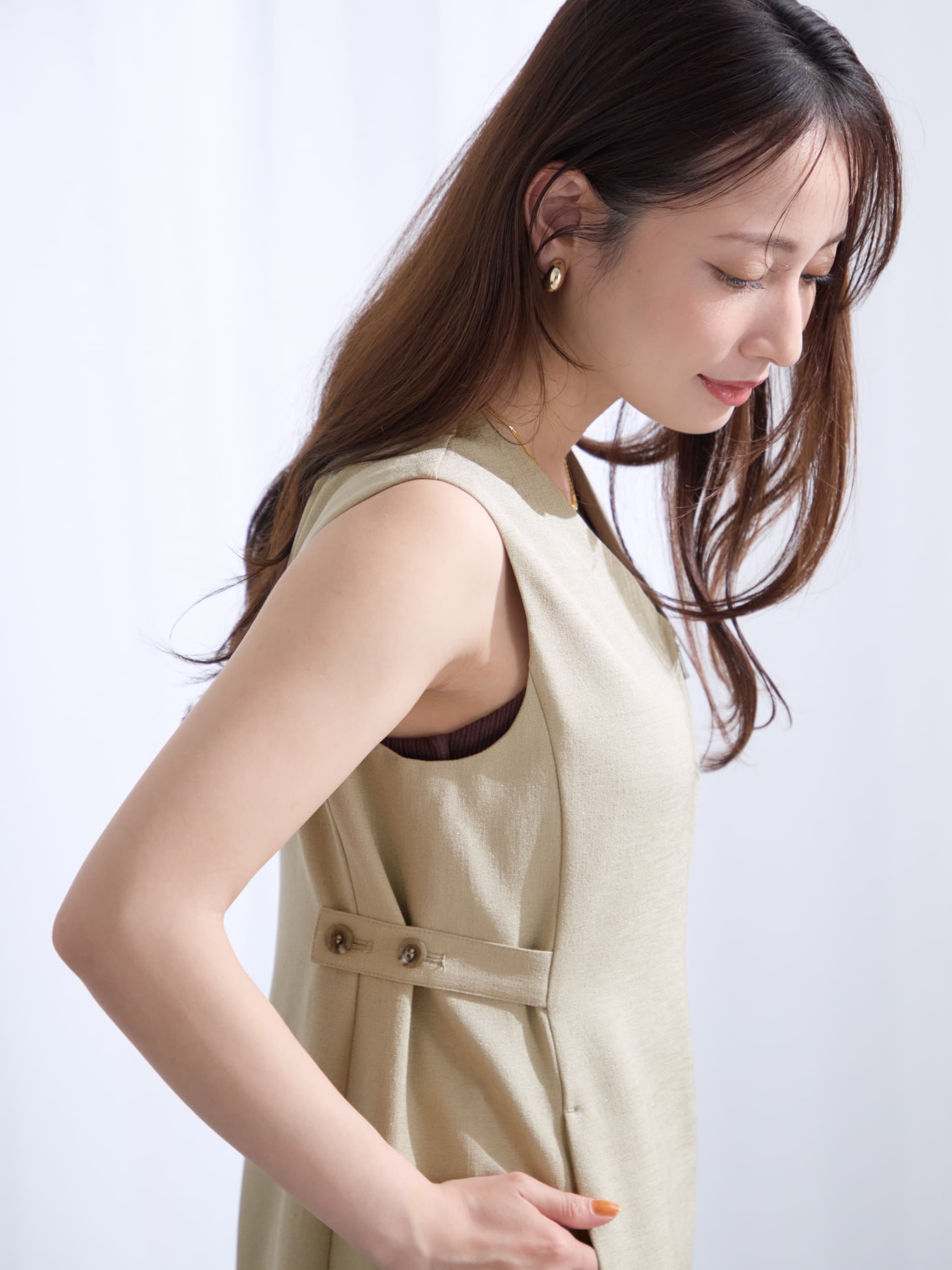 フロントジップオールインワン | 小柄・低身長女性向けファッション