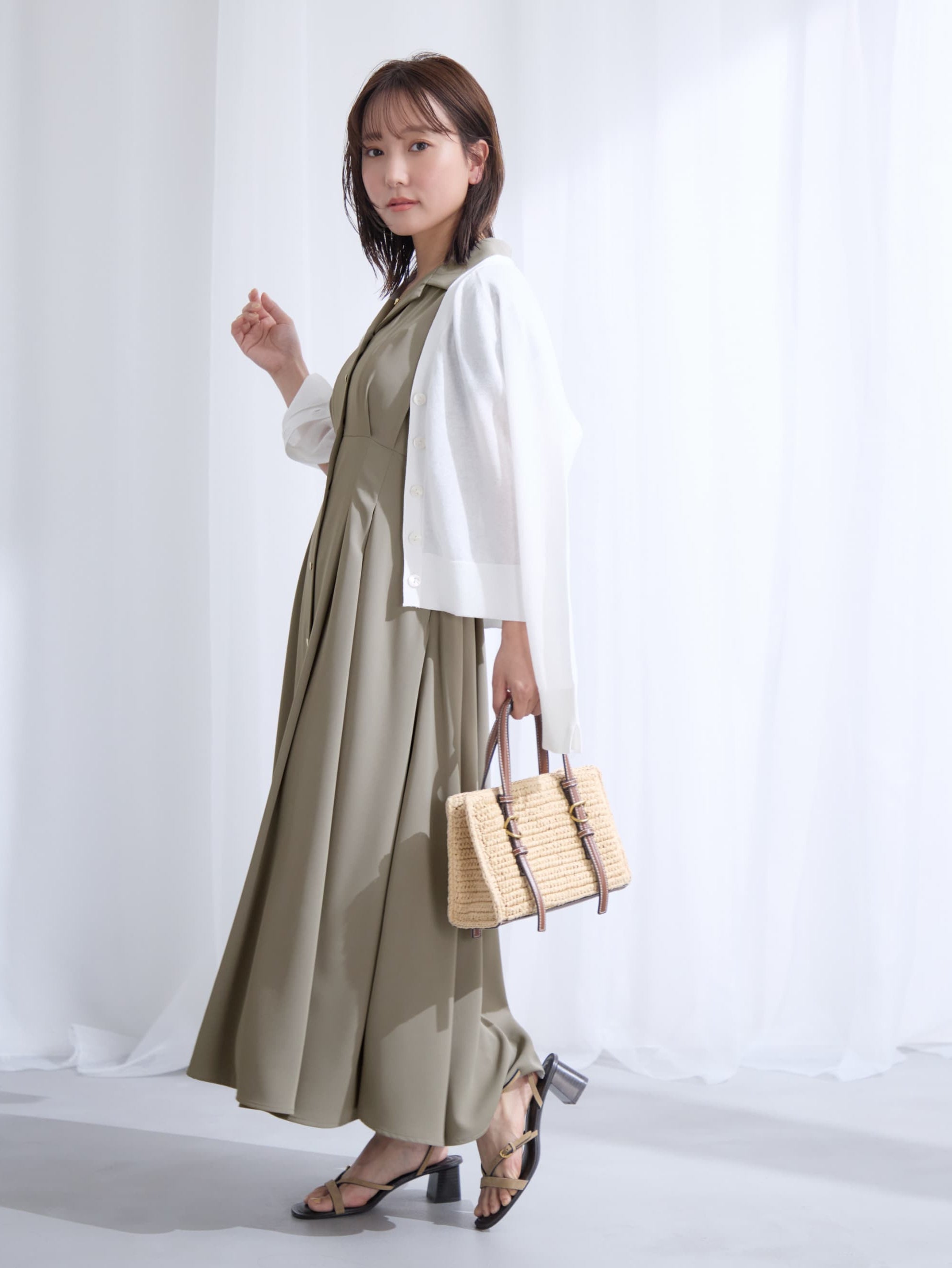 シアーVネックカーディガン | 小柄・低身長女性向けファッション通販