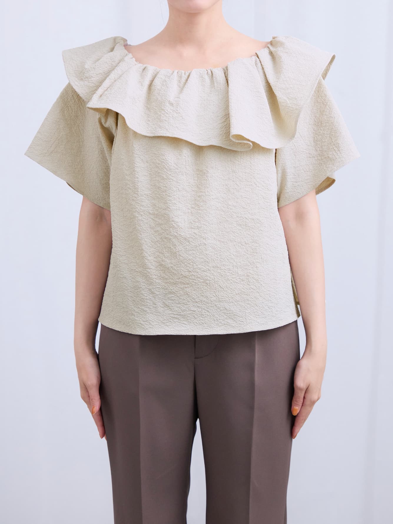 ※こちらが実物のカラーに一番お色味が近くなっております。（ベージュ）<br>149cm | B:77 W:60 H:83 股下:68.5 | ワンサイズ着用