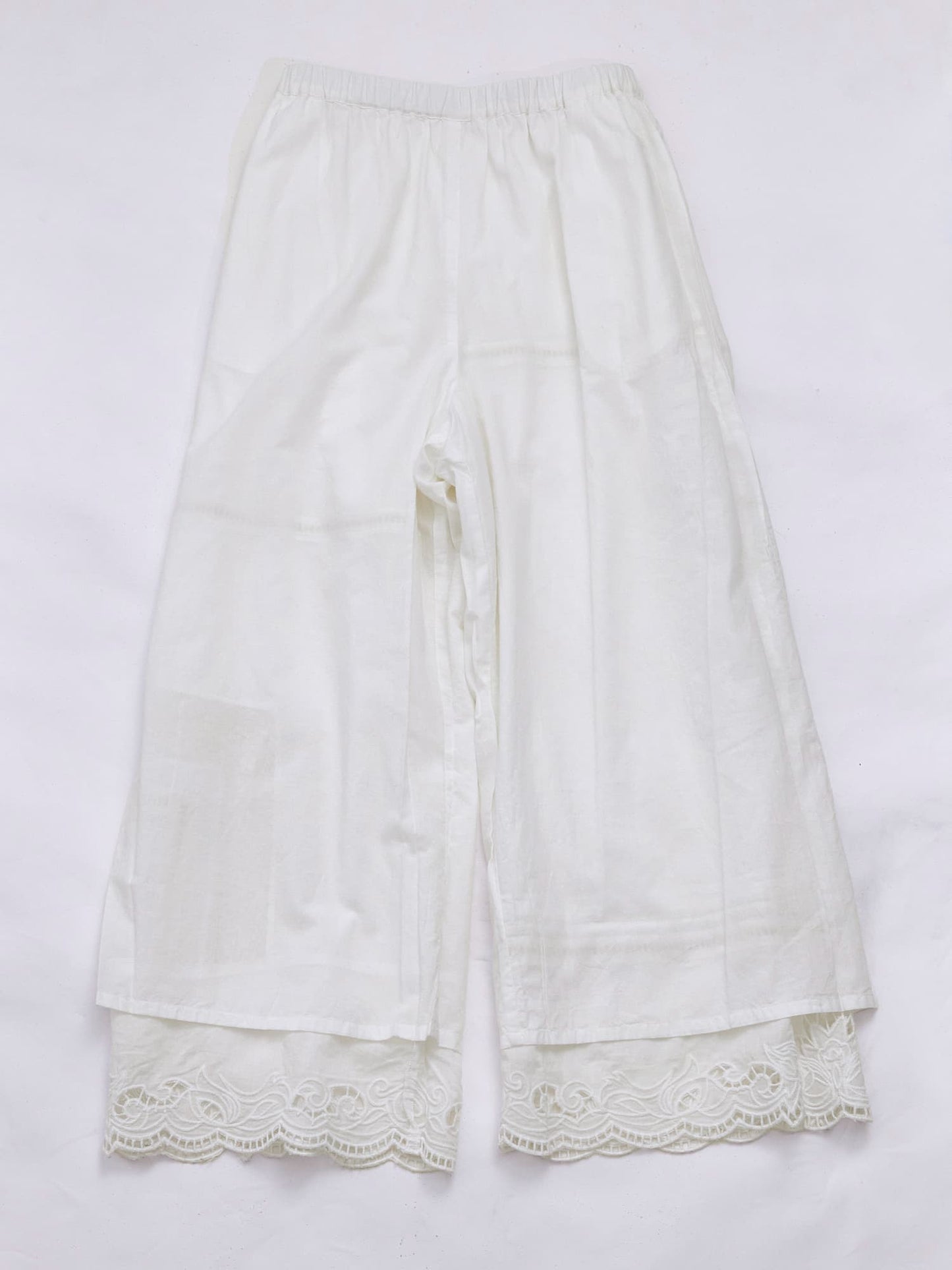 【Made in India】パッチワークエンブロイダリーパンツ-short & regular　[通常]