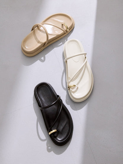 【LE TALONコラボ】厚底メタルサムリングサンダル　[通常]