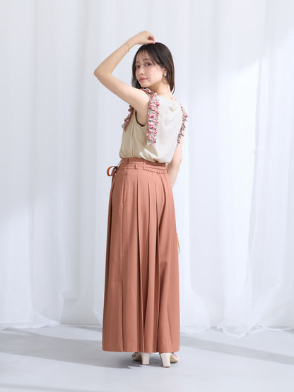 【COHINA MADE WITH LIBERTY FABRIC】フリルスリーブカットソー　[通常]