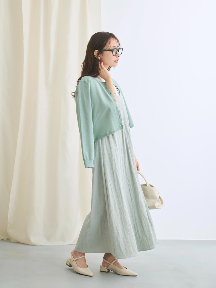 レイヤードデザインキャミワンピース-short & regular　[通常]