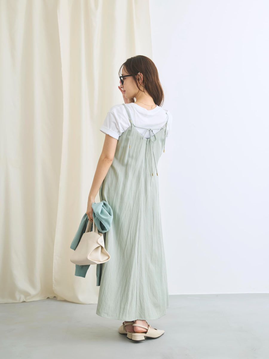 レイヤードデザインキャミワンピース-short & regular　[通常]