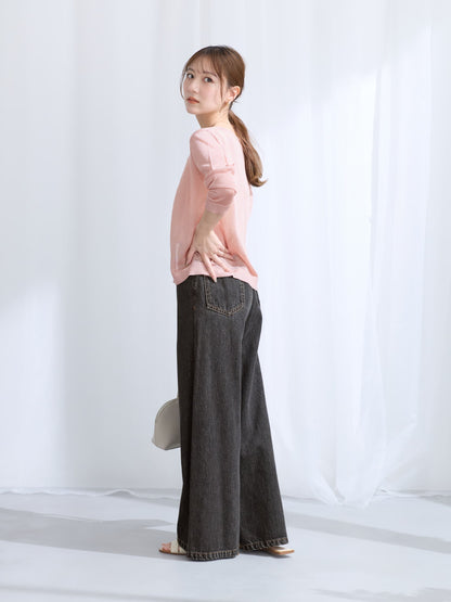 ＜CLASSY.掲載＞KUROKI DENIM フレアワイド-short & regular　[通常]