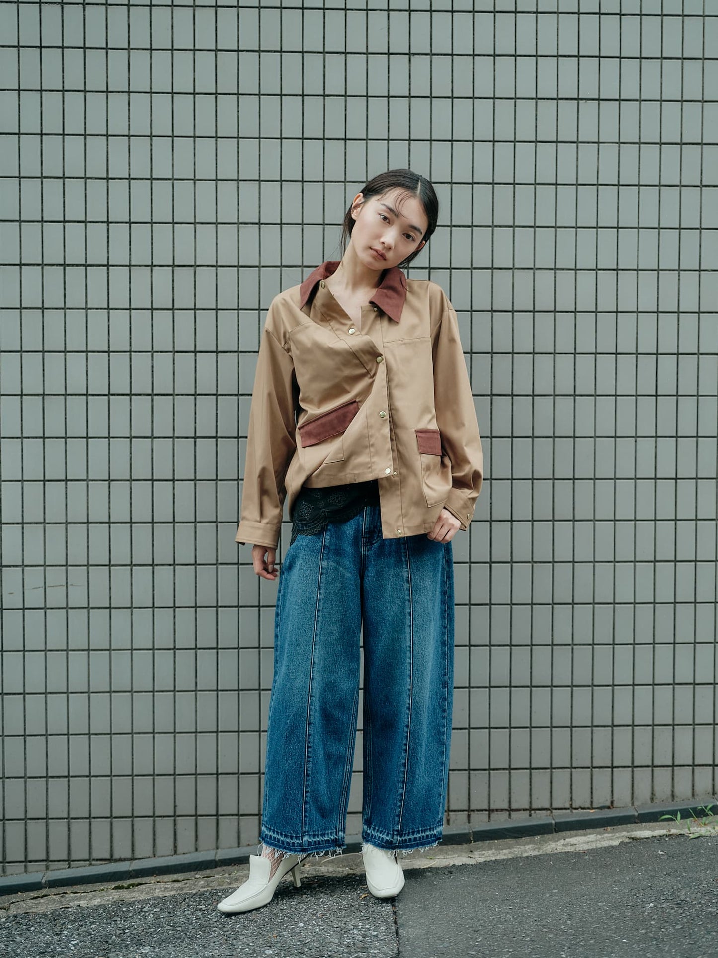 157cm | B:77 W:56 H:82 股下:69 | regular-XS着用