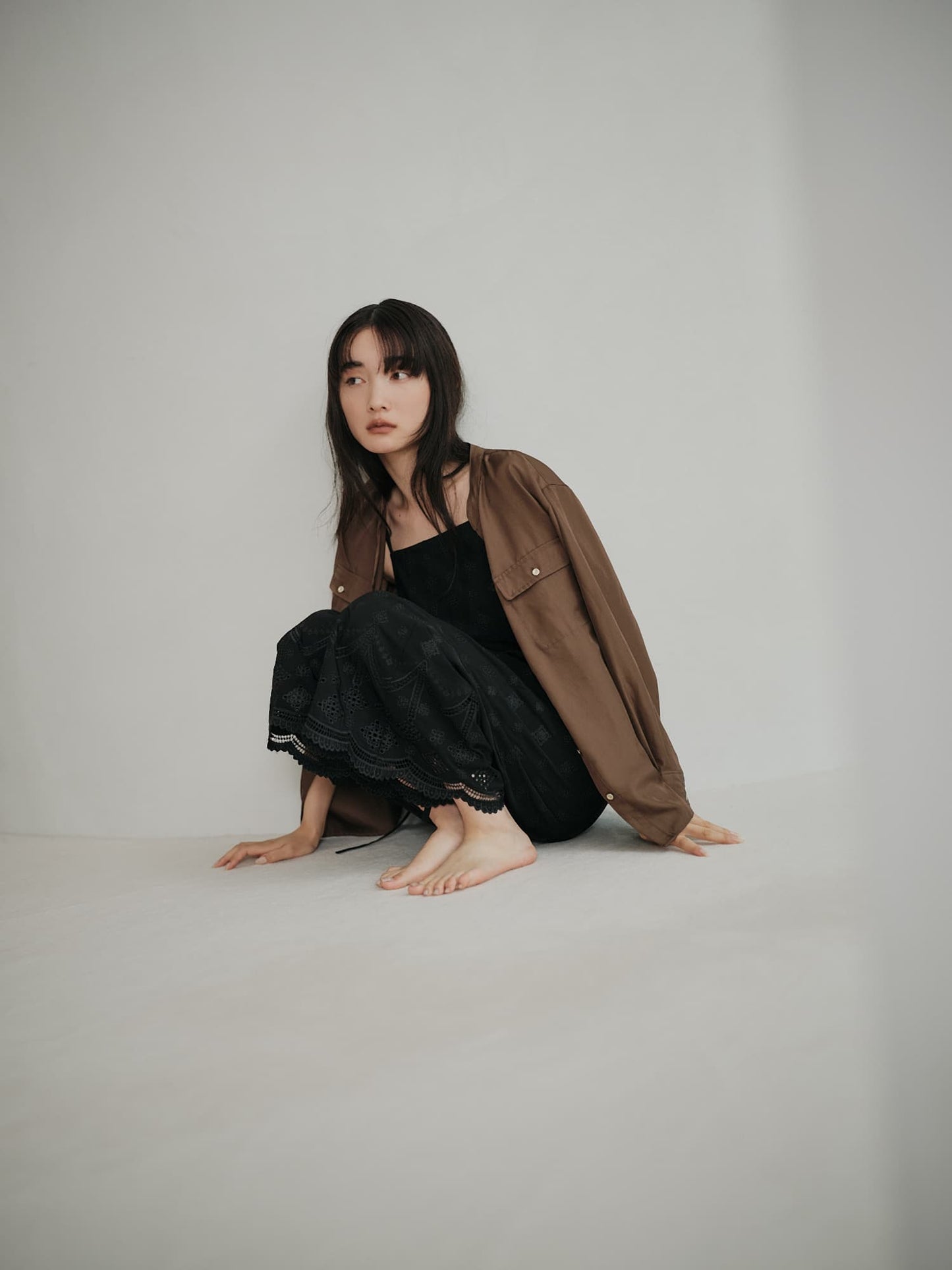 エンブロイダリースカーフセットオールインワン　[通常]