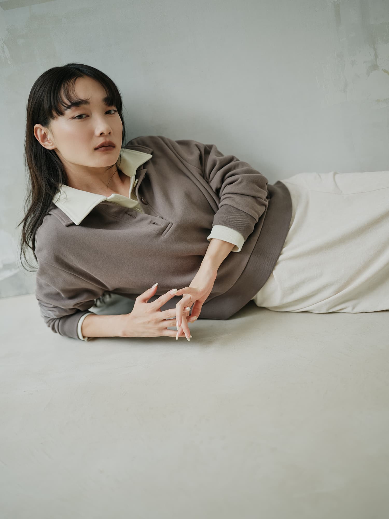 COHINA コヒナ エストラータ トリアセベロアトップス ¥14,300