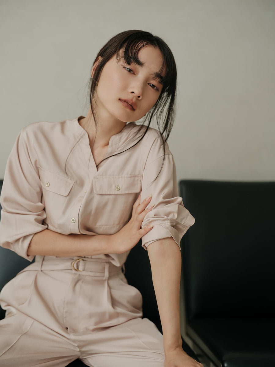 ブライトツイルダブルポケットシャツ　[通常]