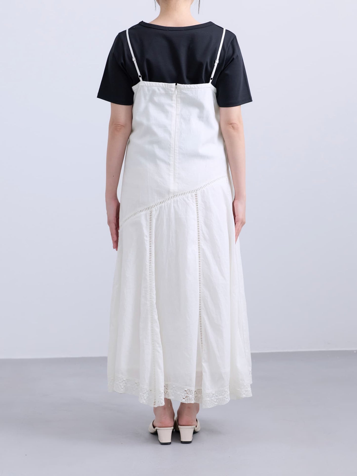 【Made in India】パッチワークエンブロイダリーキャミワンピース　[通常]
