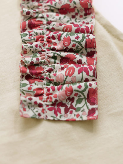 【COHINA MADE WITH LIBERTY FABRIC】フリルスリーブカットソー　[通常]