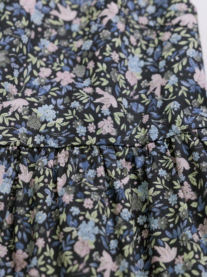 【COHINA MADE WITH LIBERTY FABRIC】ノースリーブリボンベルトワンピース-short & regular　[通常]