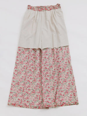 【COHINA MADE WITH LIBERTY FABRIC】リボンベルトイージーパンツ-short & regular　[通常]