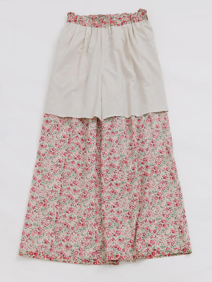 【COHINA MADE WITH LIBERTY FABRIC】リボンベルトイージーパンツ-short & regular　[通常]