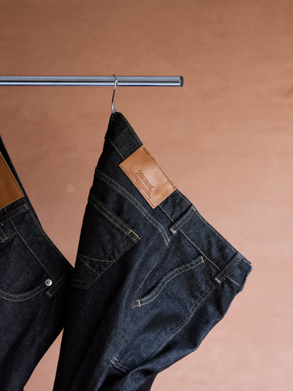 【SOMETHINGコラボ】ベイカーストレートデニム-short & regular　[通常]