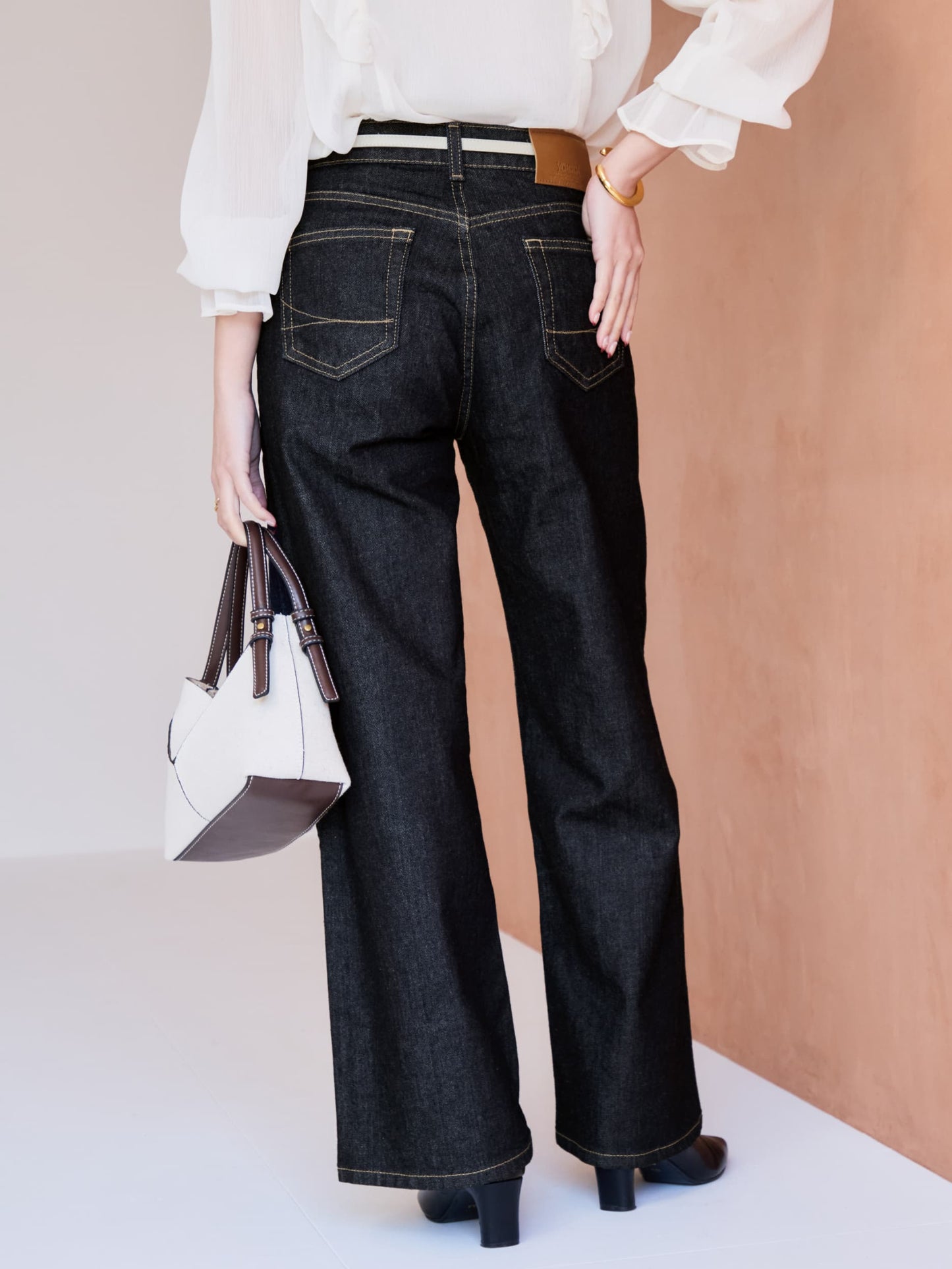 【SOMETHINGコラボ】ベイカーストレートデニム-short & regular　[通常]